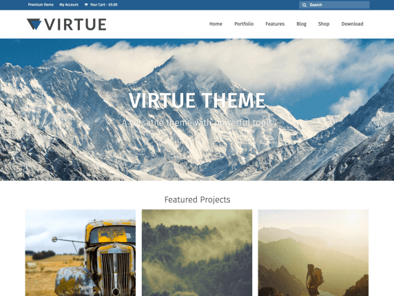 The Virtue demo page.