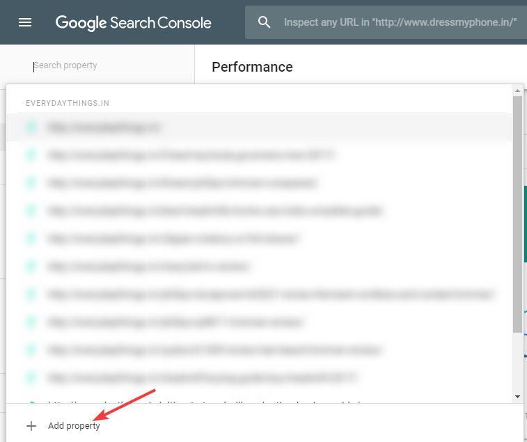 Add Property In Search Console